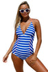 Sexy Chambray One Piece Bathing Suit